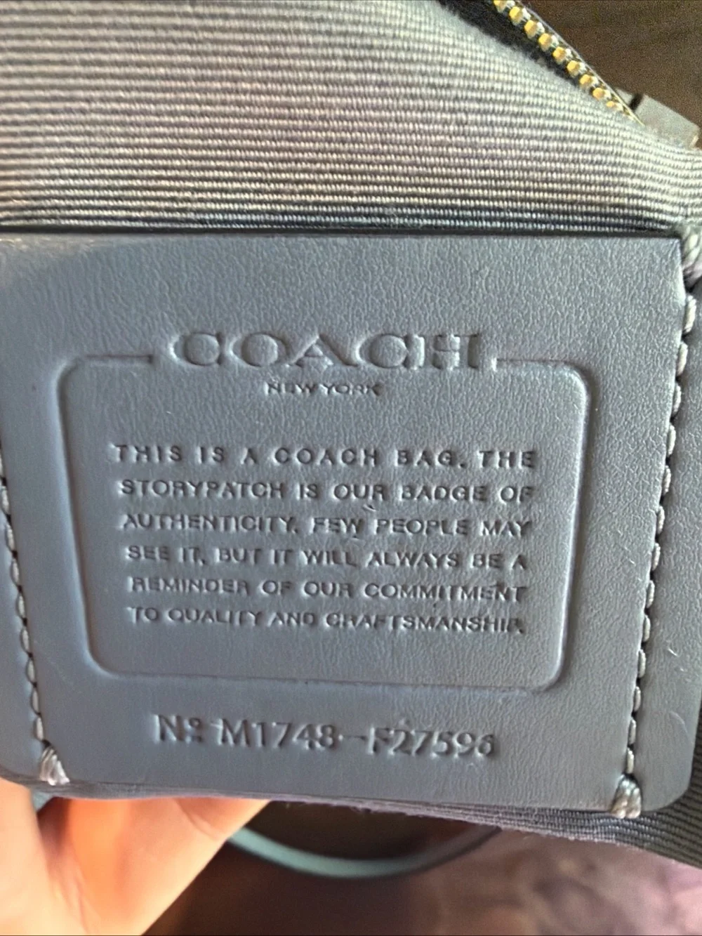 Coach Kelsey Mini Blue Leather Crossbody Satchel